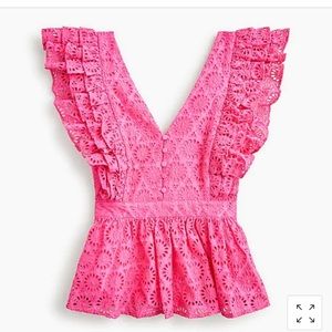 COPY - J. Crew Collection Pink Lace top